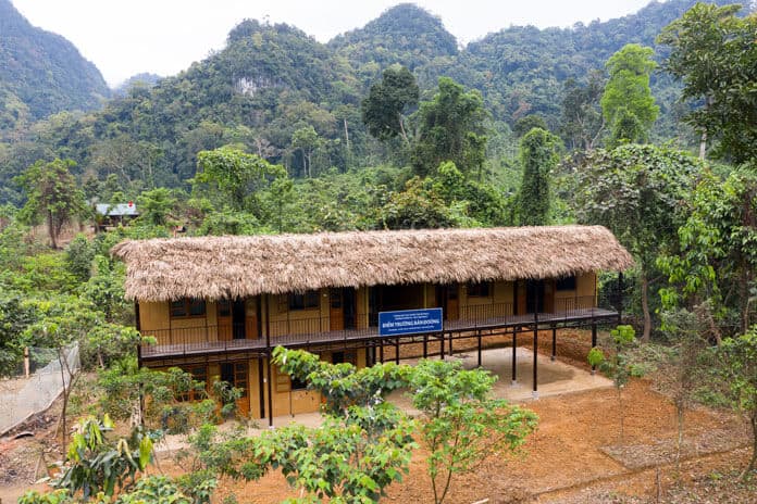 Ban Doong School under construction: funded by Oxalis and some other Organizations
