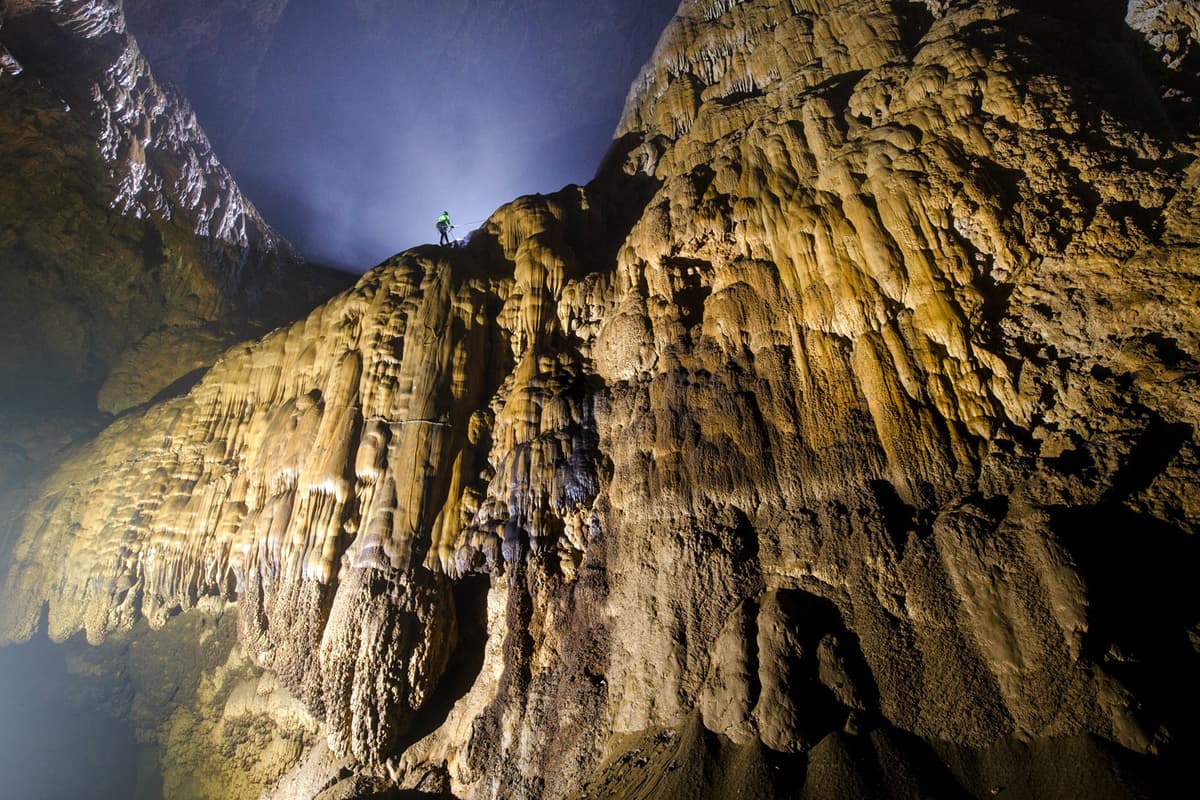 The Great Wall of Vietnam of Vietnam in Hang Son Doong Cave.