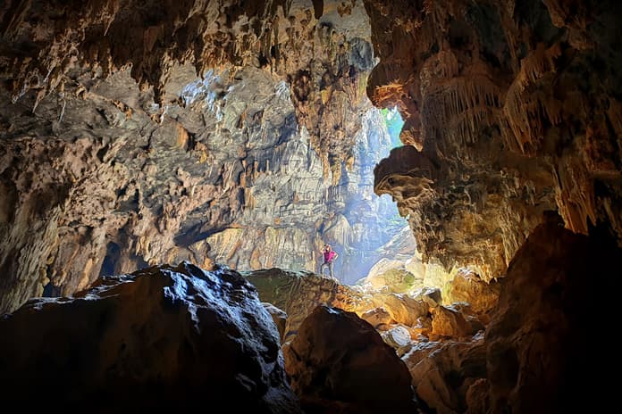 Unspoiled space inside Kim cave.