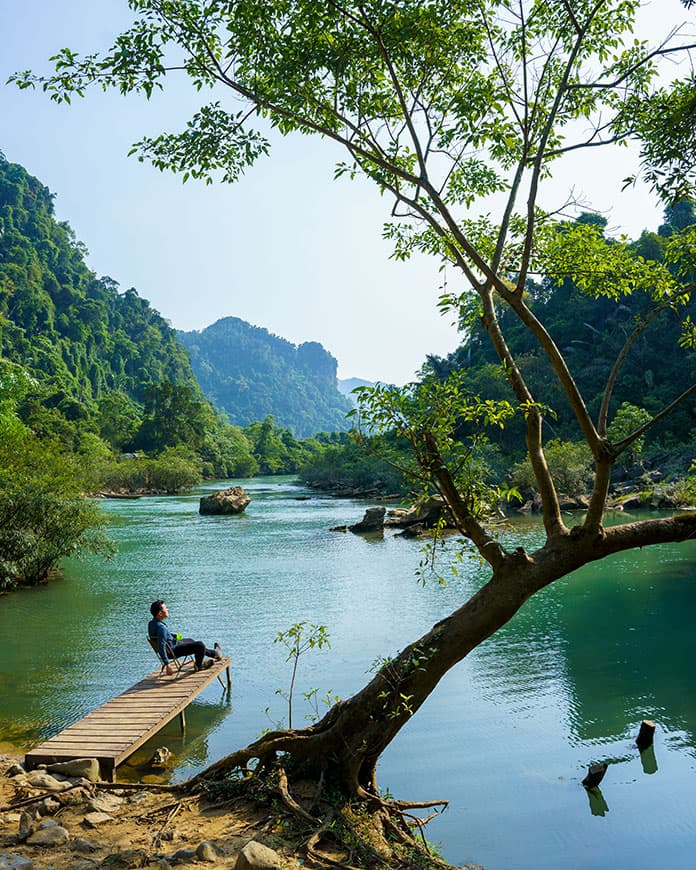 Quang cảnh tại bãi trại Hang Tiên