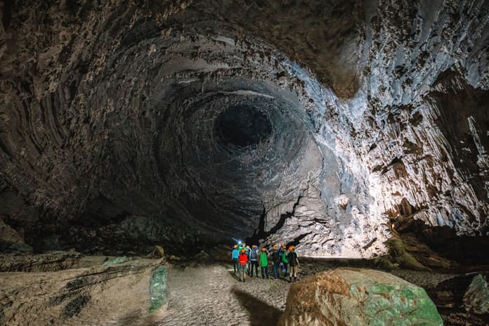 The large space inside Hang Tien Cave 1